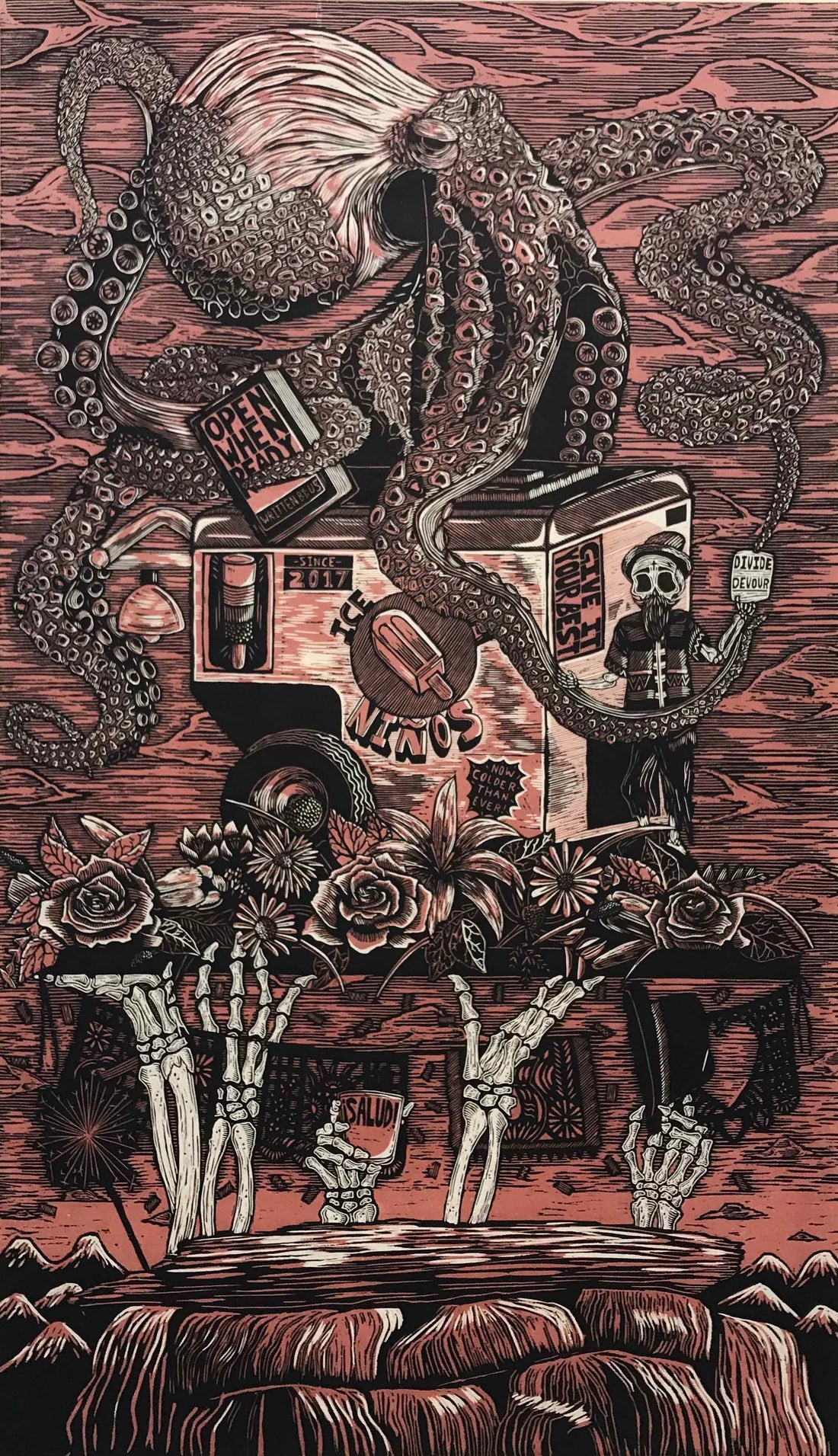 OVER MY HEAD - WOODCUTS BY BEN MUÑOZ